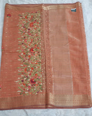 Bright Bronze Fine Cotton Saree