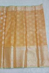 Butterscotch Soft Tissue Zari Resham Saree