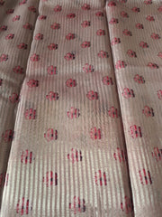 Light Cinnamon Tasser Silk Printed Saree