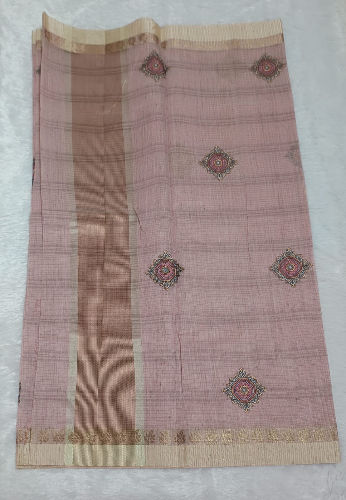 Light Thistle Pure Cotton Saree