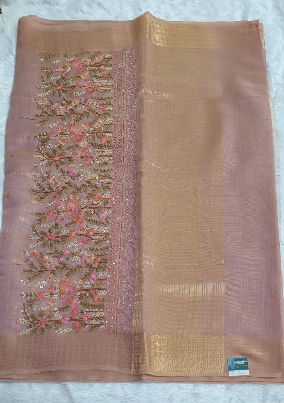 Thistle Fine Cotton Saree