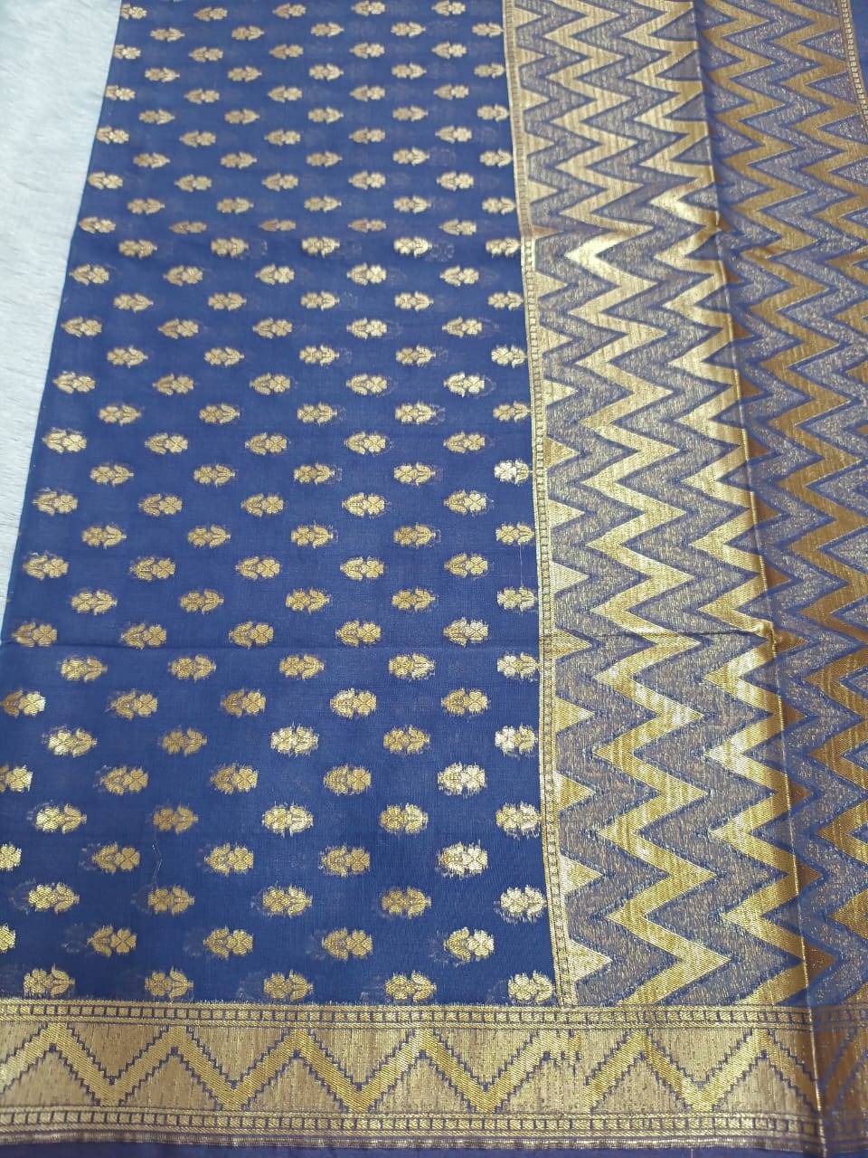 Blue Cotton Dupatta