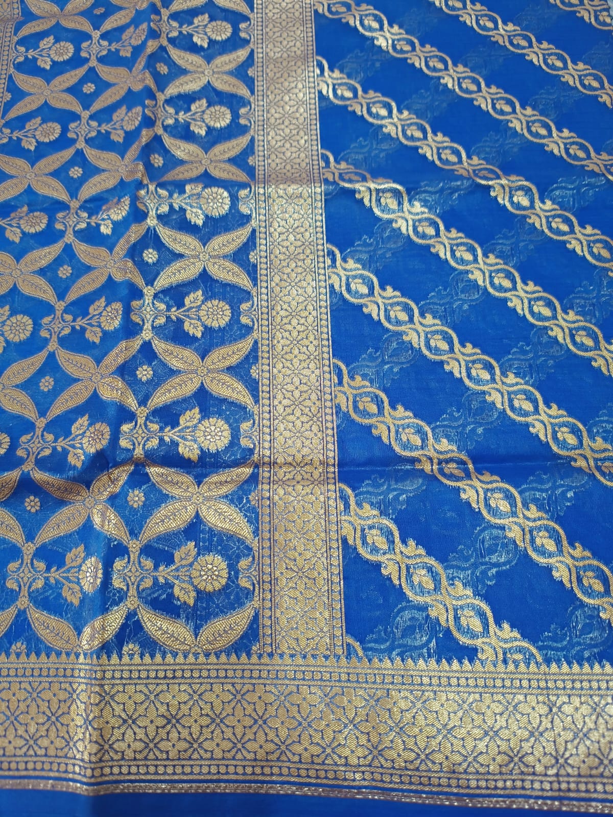 Blue Organza Dupatta
