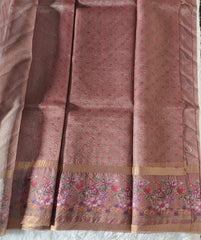 Multishaded Fancy Check Material Printed Saree