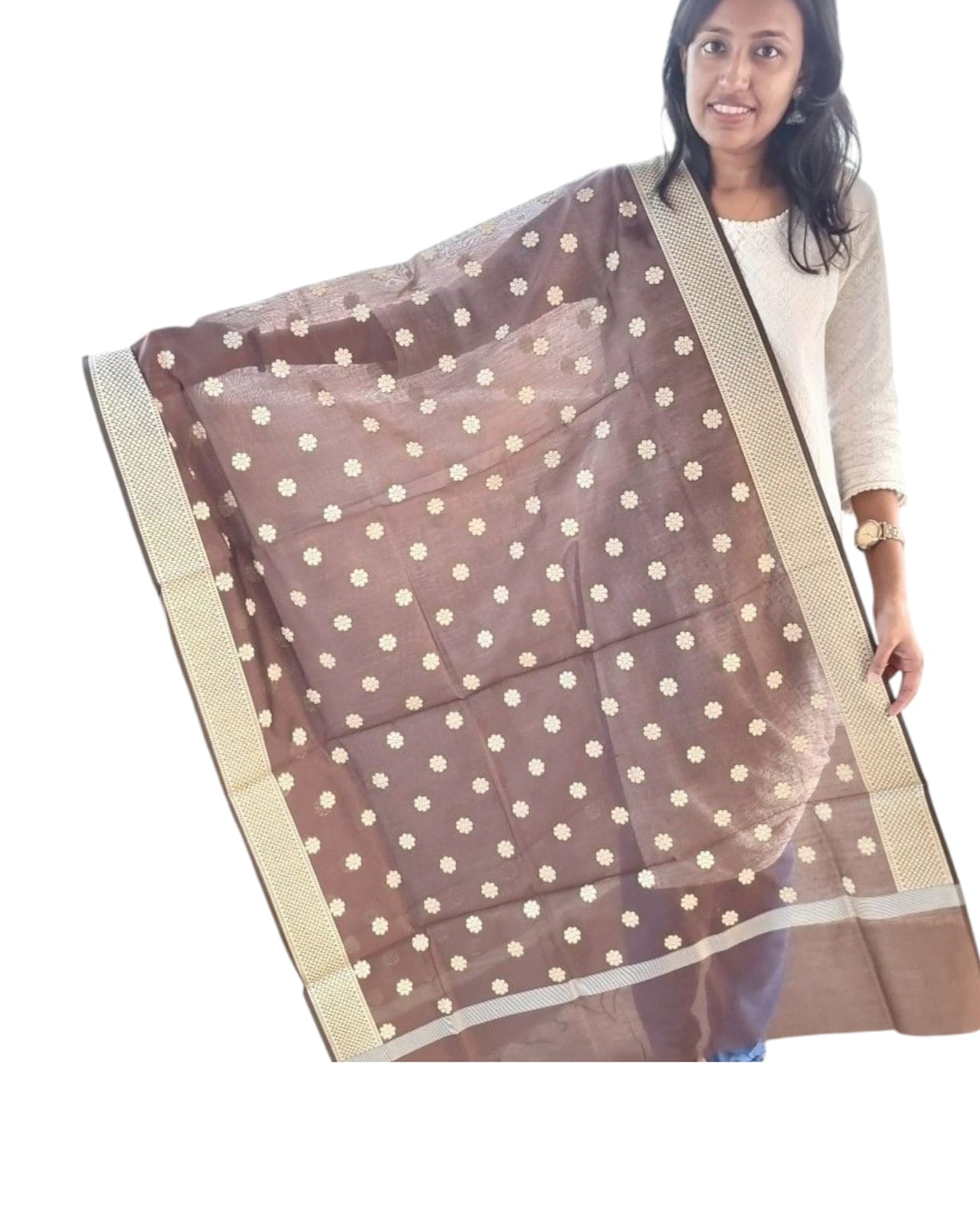 Coffee Brown Fancy Dupatta