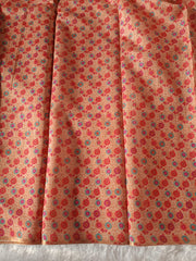 Chocolate Cream Fancy Material Printed Saree