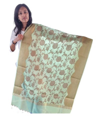 Emerald Green Zari Weaving Fancy Dupatta