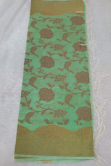Emerald Green Zari Weaving Fancy Dupatta