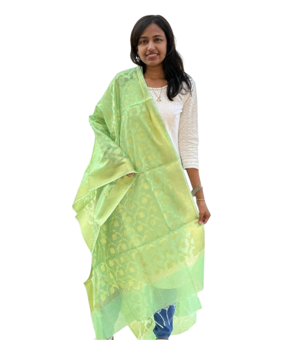 Emerald Green Fancy Dupatta