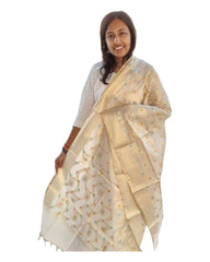 Silver Golden Silk Dupatta