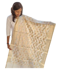 Silver Golden Silk Dupatta
