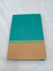 Blue Green Cotton Saree