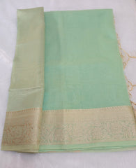 Seafoam Supernet Saree