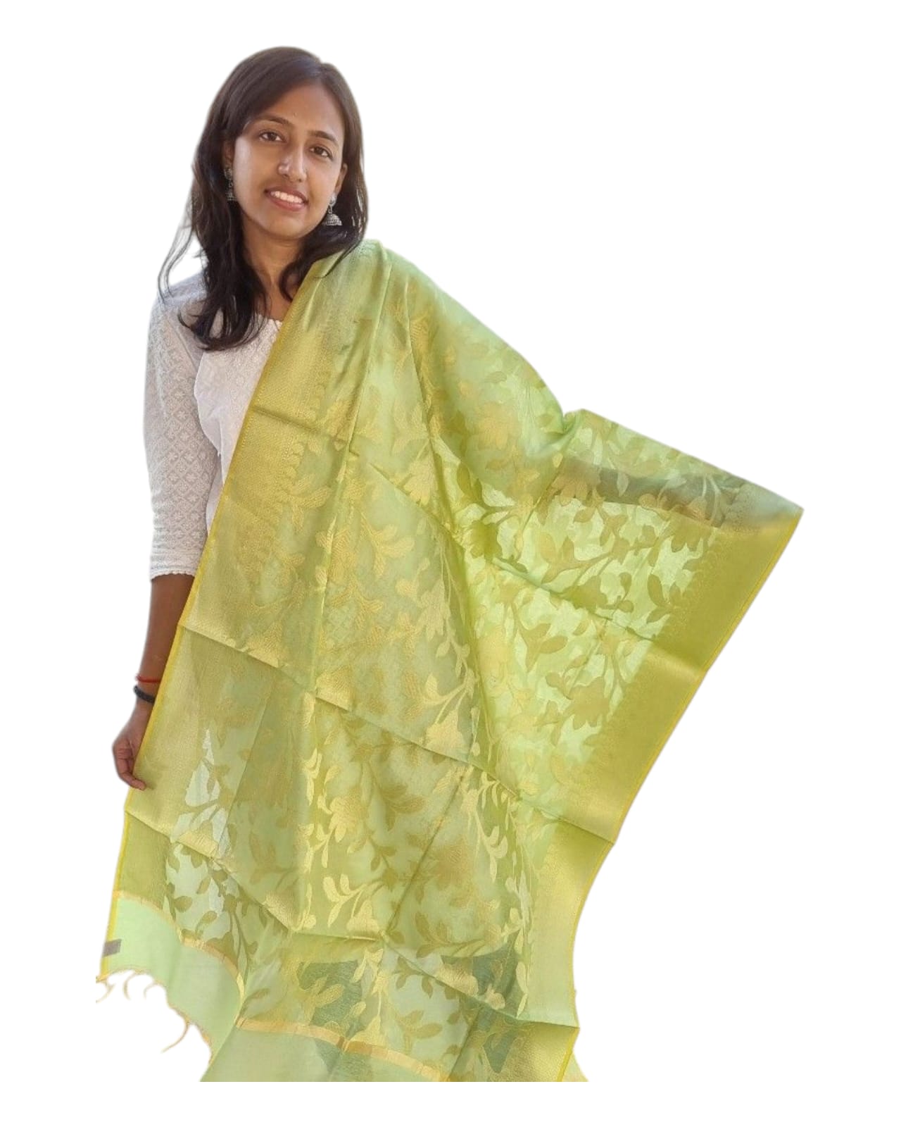 Emerald Green Fancy Dupatta