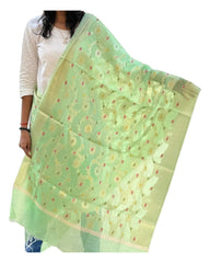 Emerald Green Multi Colour Design Fancy Dupatta