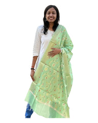 Emerald Green Multi Colour Design Fancy Dupatta