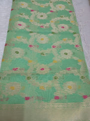 Emerald Green Multi Colour Design Fancy Dupatta