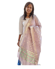 Grey Cotton Hand Weaving Dupatta