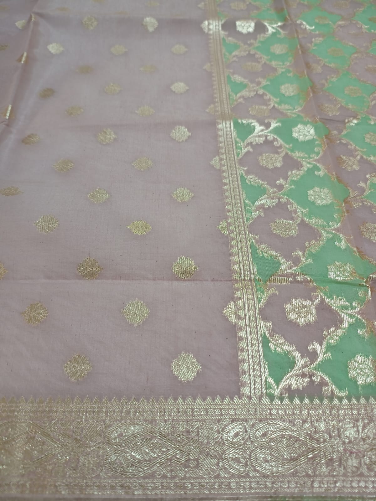 Grey Cotton Hand Weaving Dupatta
