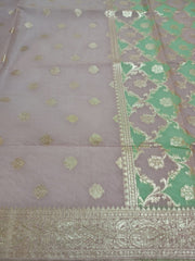 Grey Cotton Hand Weaving Dupatta
