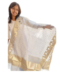 Grey Organza Dupatta