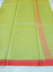 Light Apple Supernet Saree