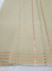 Light Basil Fancy Check Saree