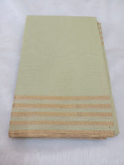 Light Basil Fancy Check Saree