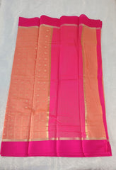 Light Salmon Fancy Check Saree