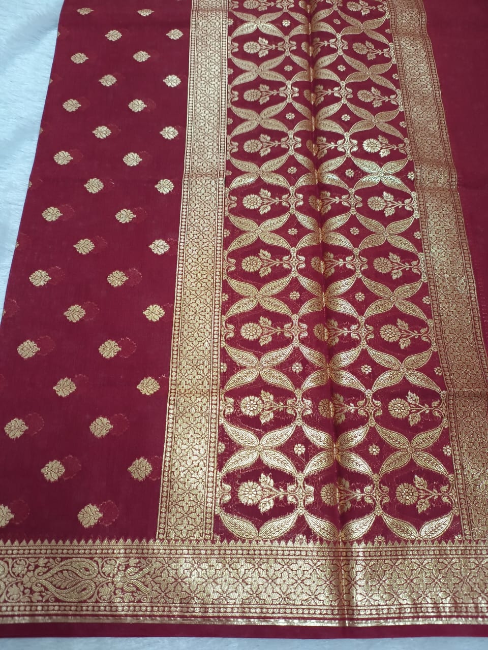 Maroon Cotton Dupatta