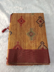 Light Mustard Fancy Material Printed Saree
