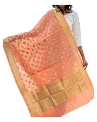 Orange Cotton Weaving Dupatta