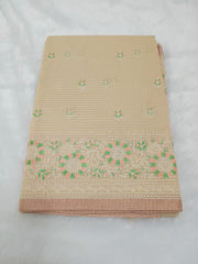 Basil Fancy Check Embroidery Saree