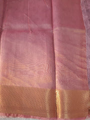 Pale Pink Fancy Material Printed Saree