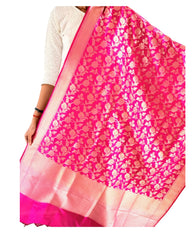 Paudi Rani Floral Silk Dupatta