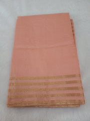 Blushing Peach Fancy Check Saree