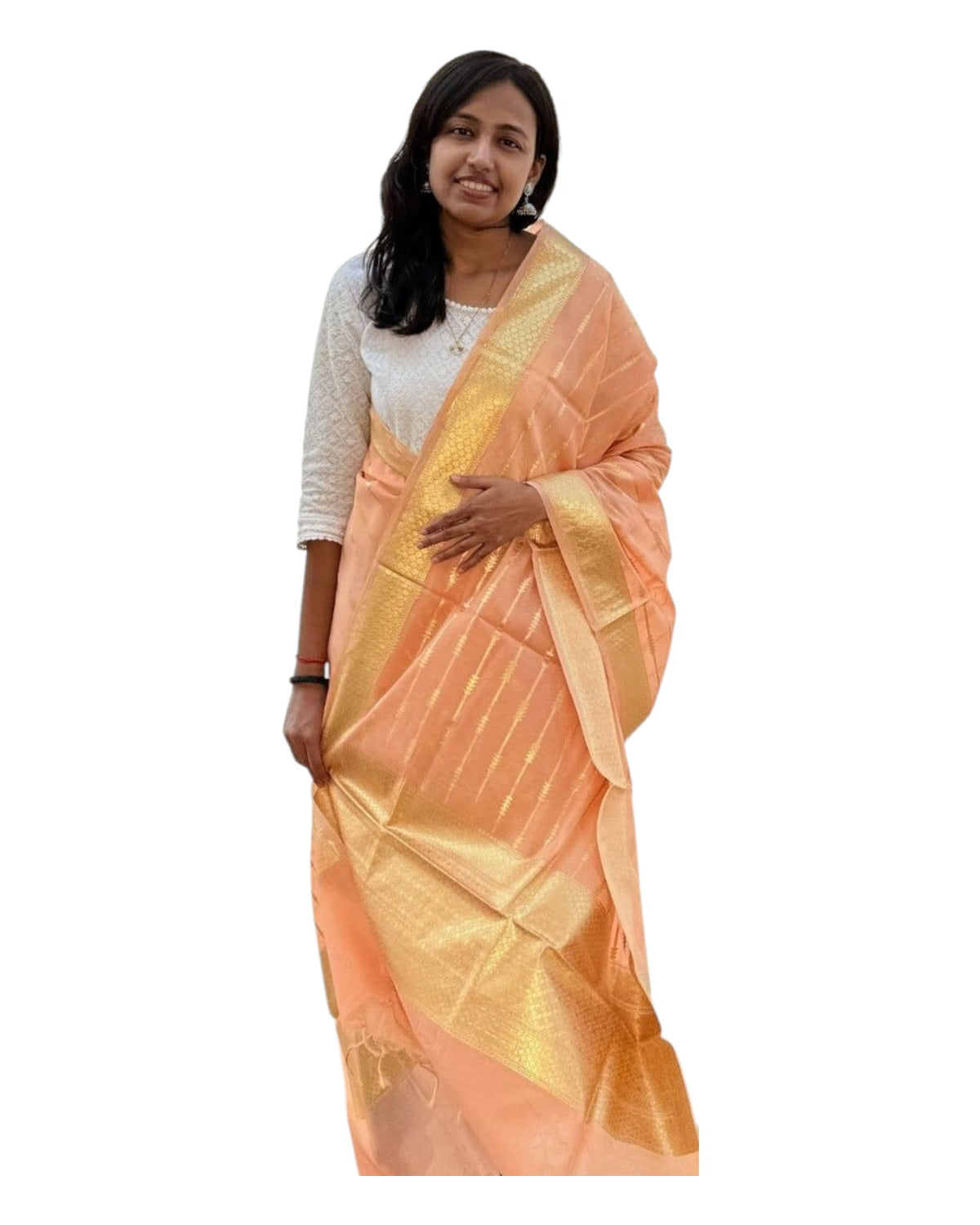 Light Salmon Cotton Dupatta