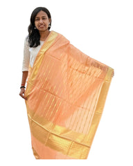 Light Salmon Cotton Dupatta
