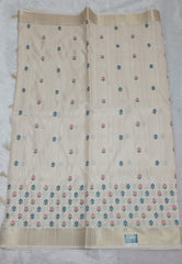 Pearl White Silk Saree