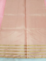 Dark Peach Fancy Check Saree