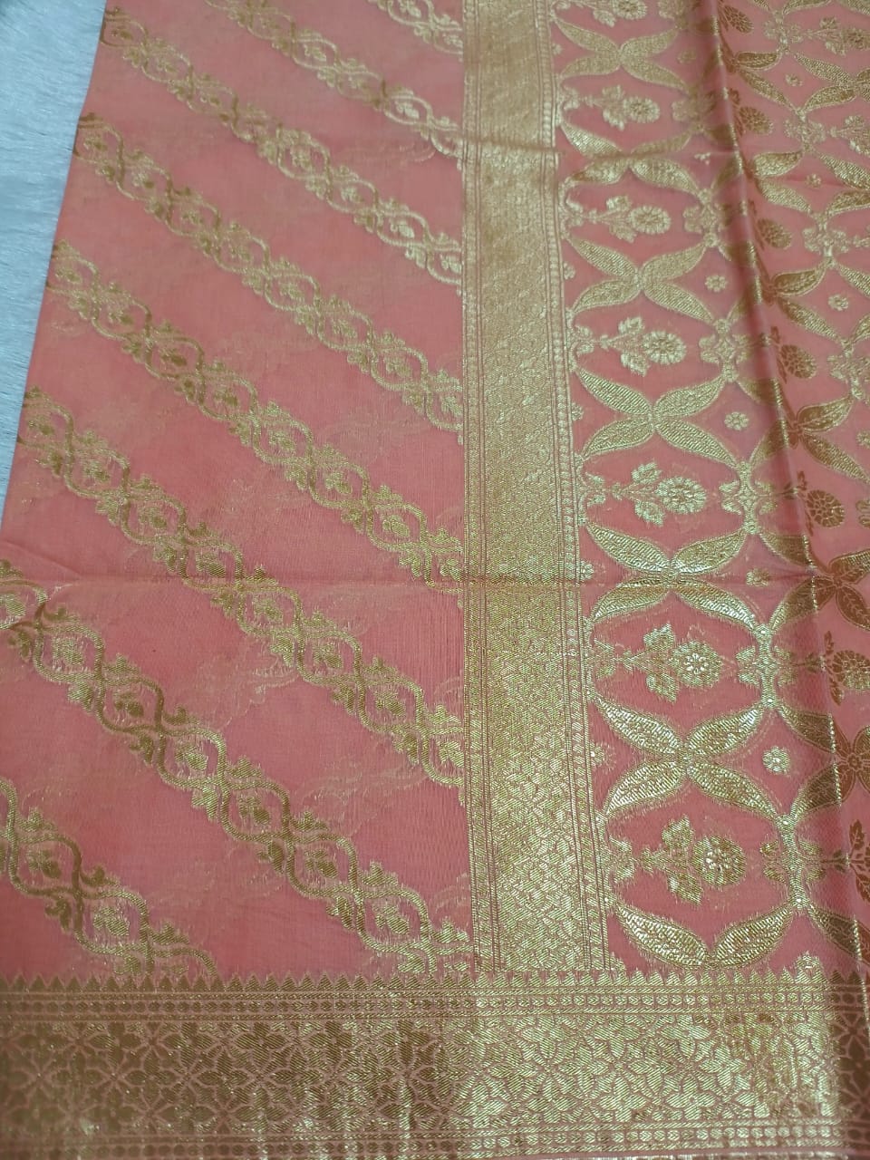 Pastel Peach Cotton Dupatta