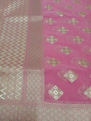 Pink Cotton Weaving Dupatta