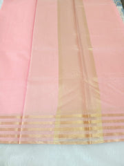 Dark Peach Fancy Check Saree