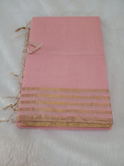 Dark Peach Fancy Check Saree