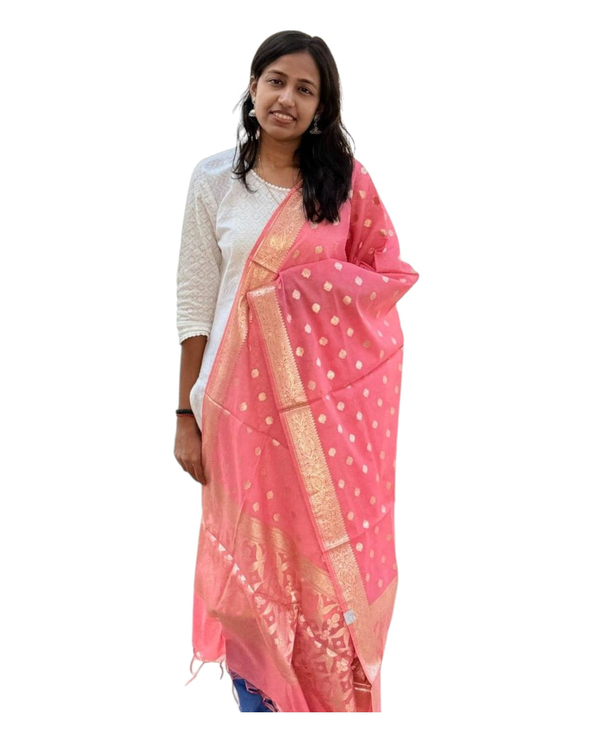 Blush Pink Cotton Dupatta