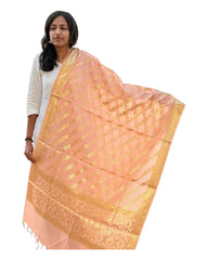 Pastel Peach Cotton Dupatta