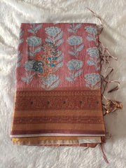 Light Purpleish Fancy Material Printed Saree