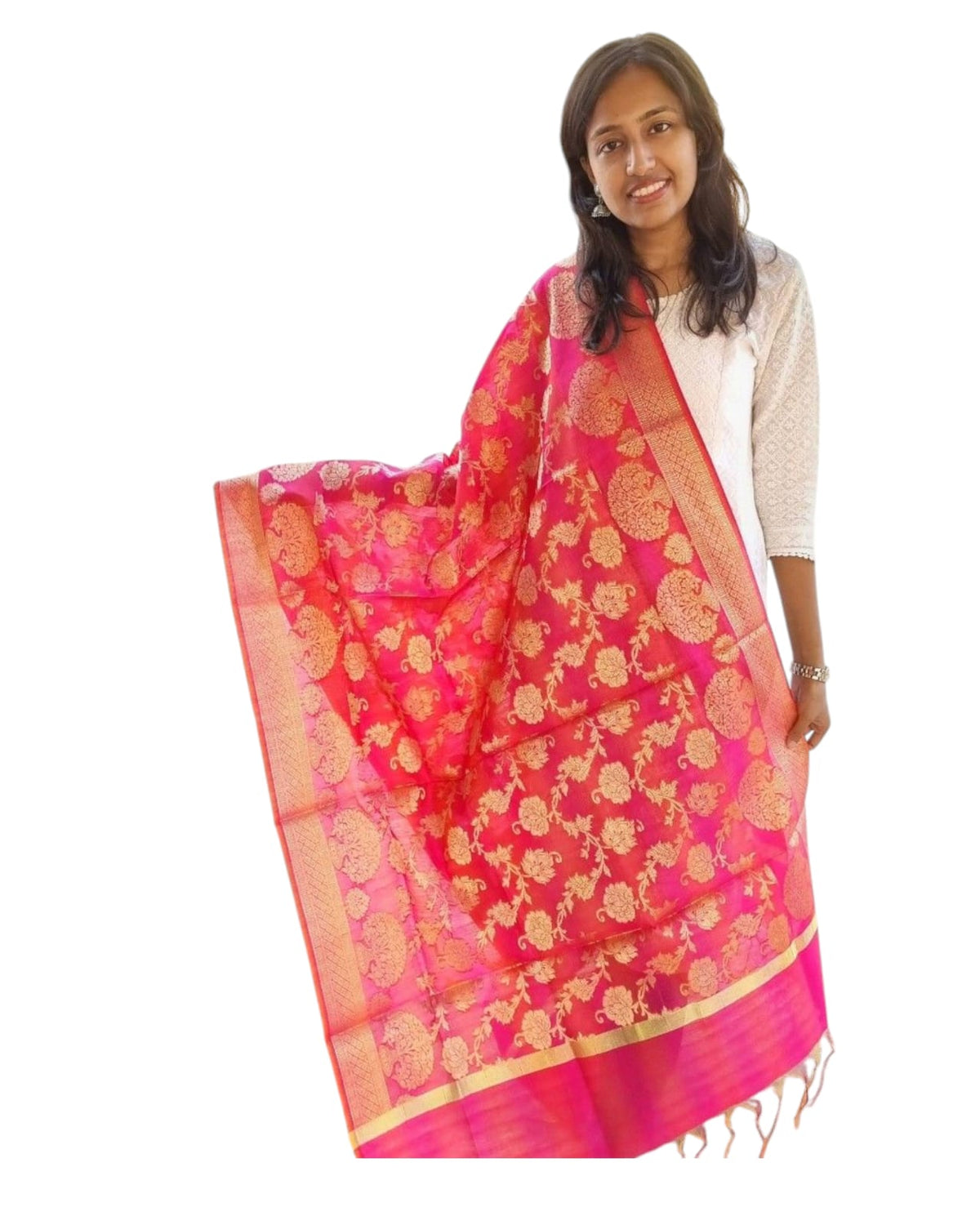 Red Pink Fancy Dupatta