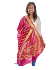 Dark Pink Organza Dupatta