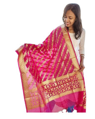 Dark Pink Organza Dupatta